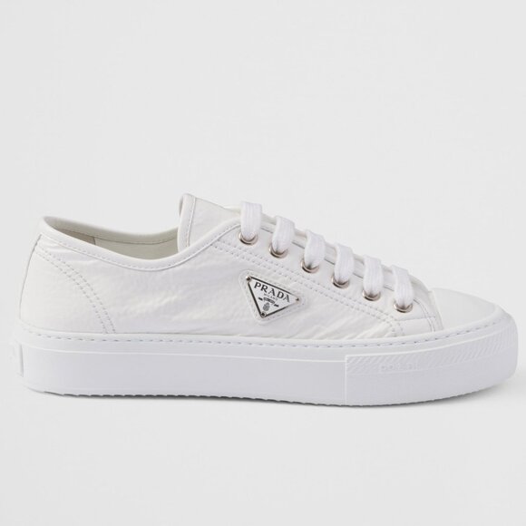 PRADA Triangle Logo Smash Naplak Platform Sneakers Trainers Flat Shoes - Picture 2 of 16